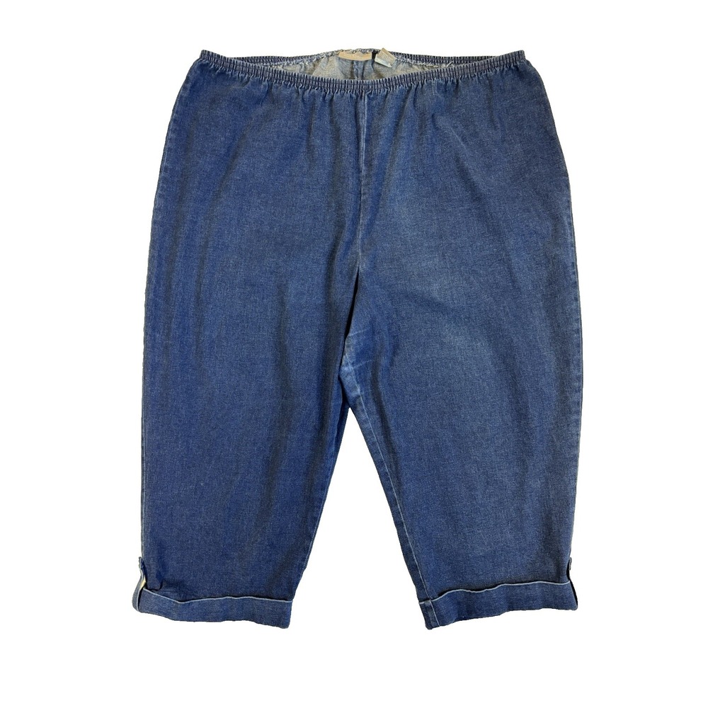 Croft & Barrow Women's 3X Pull On Denim Capris Summer Travel Essential Capsule